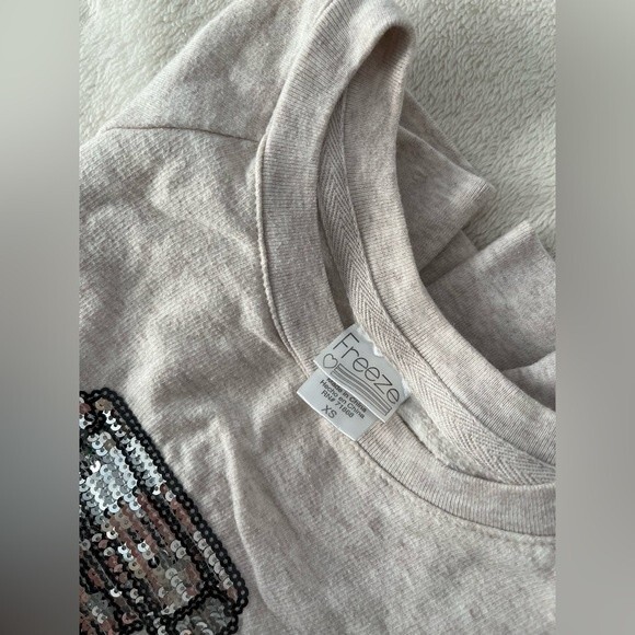 FREEZE Cream Sweater with Bedazzled Sequin Perfume Bottle - Picture 3 of 7